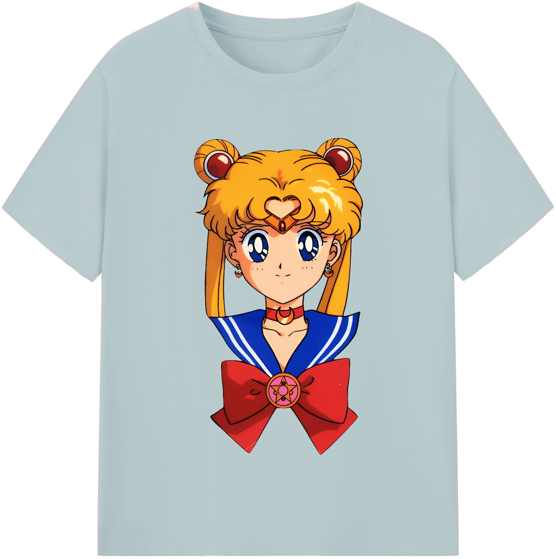 （画像用） 美少女戦士セーラームーン 月野 うさぎ つきの うさぎ Sailor Moon Tsukino Usagi 綿100％半袖Tシャツ（フロントプリント）